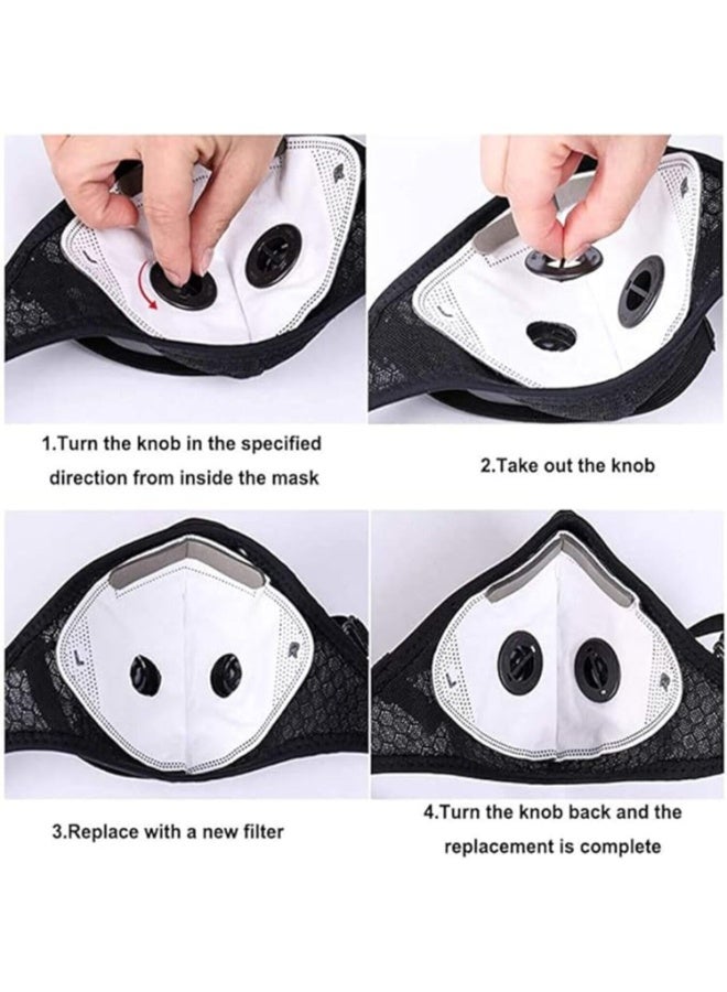 فاييت قناع رياضي مضاد للتلوث مناسب لركوب الدراجات النارية، وأعمال النجارة، وركوب الدراجات الهوائية - Image 2